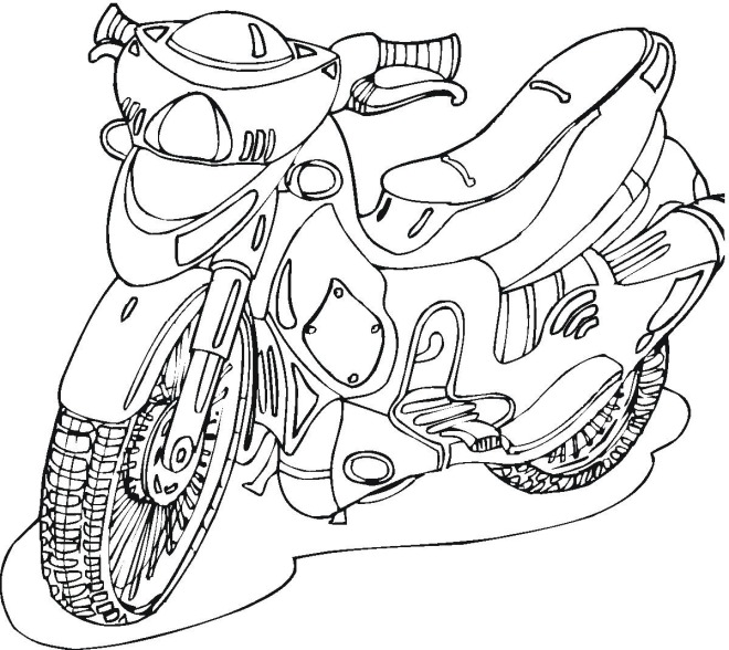 660x588 Free Motorcycle Coloring Page, Scooter Free