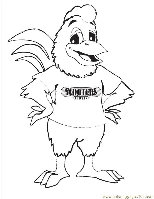 650x841 Scooter Chicken Coloring Page Coloring Page