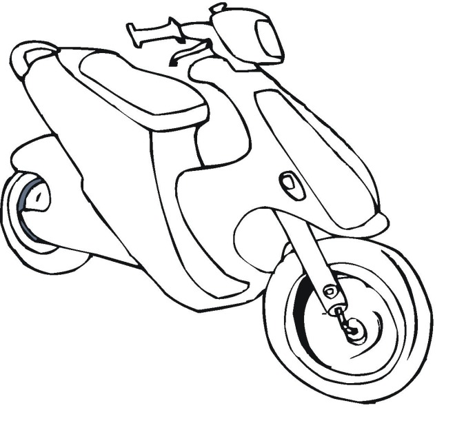 660x611 Scooter Coloring Page