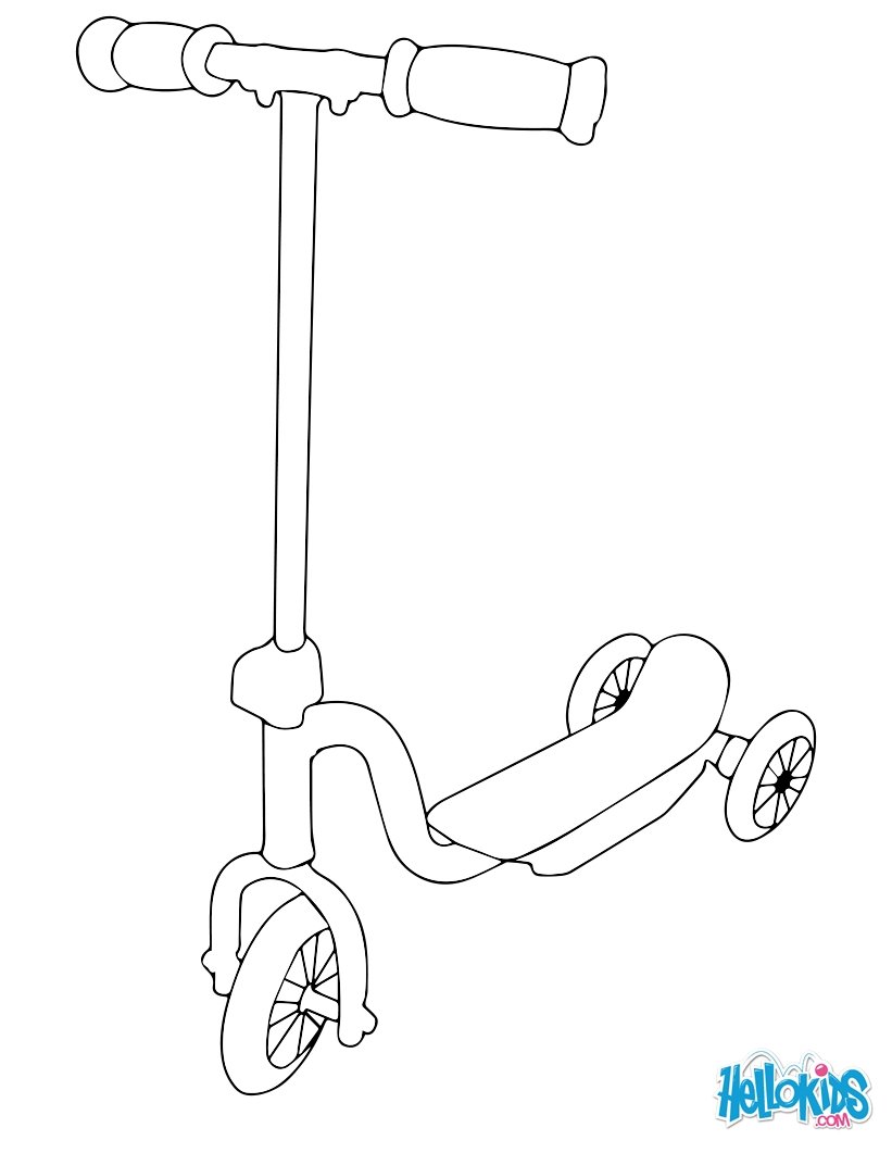 821x1061 Scooter Coloring Pages
