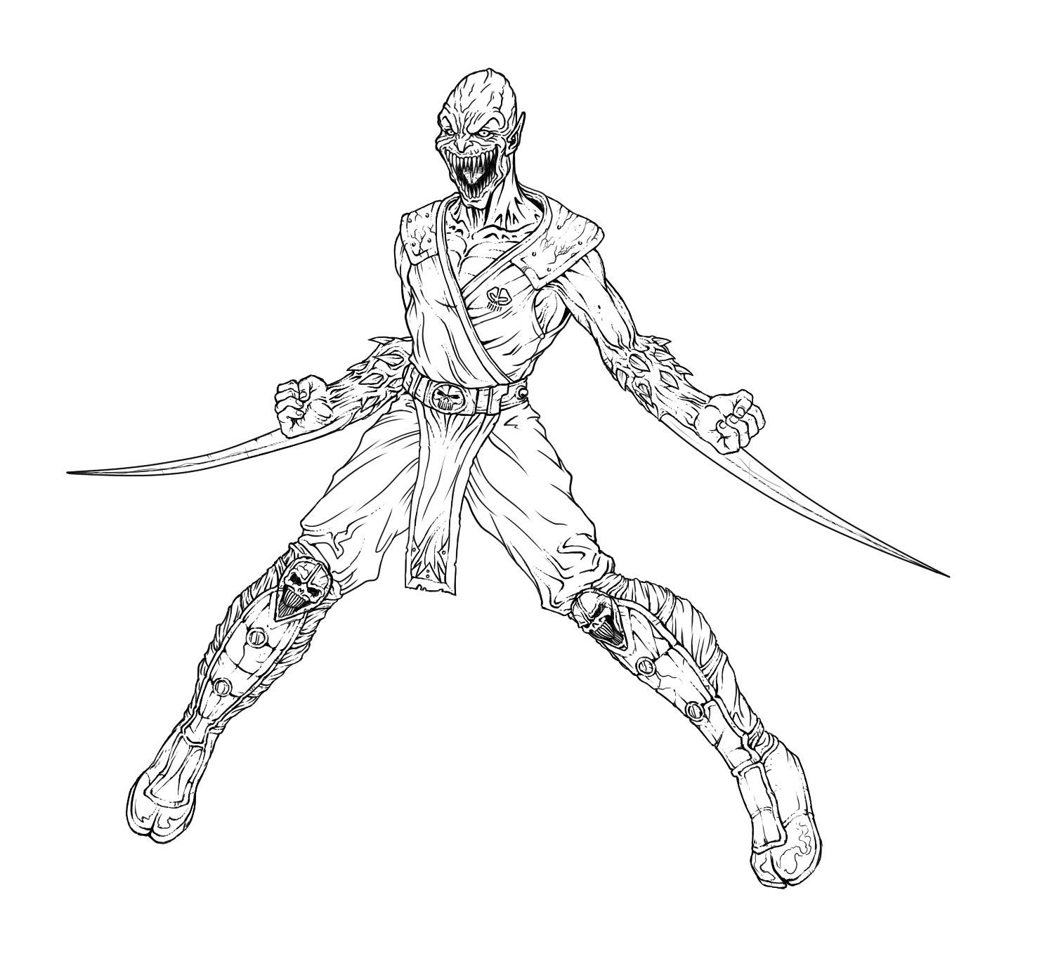 1476x1368 Trendy Mortal Kombat Coloring Pages To Print Xl For Kids Scorpion