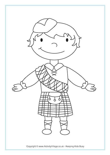 460x650 Scottish Coloring Pages
