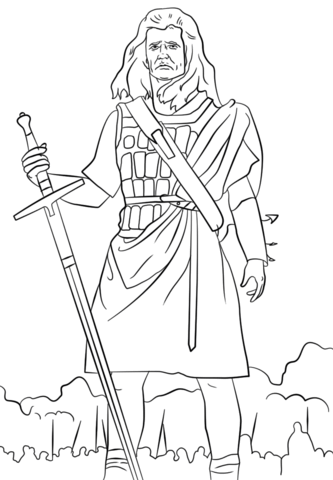 333x480 William Wallace Coloring Page Scotland Category Select