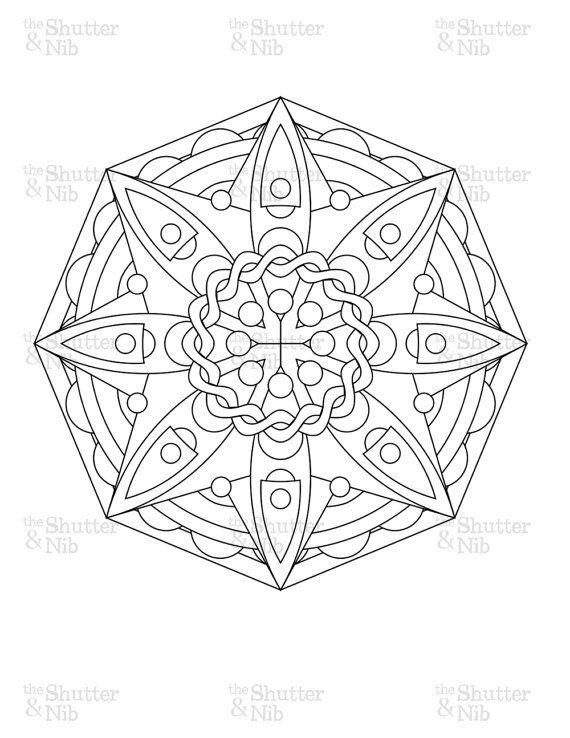 570x738 Printable Mandala Download
