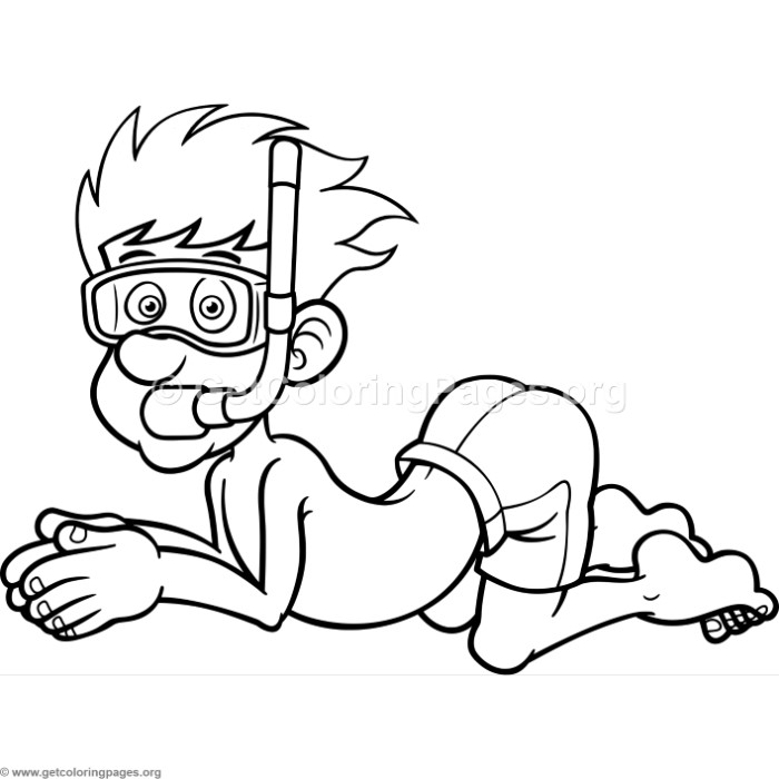 700x700 Scuba Diving Man Coloring Pages
