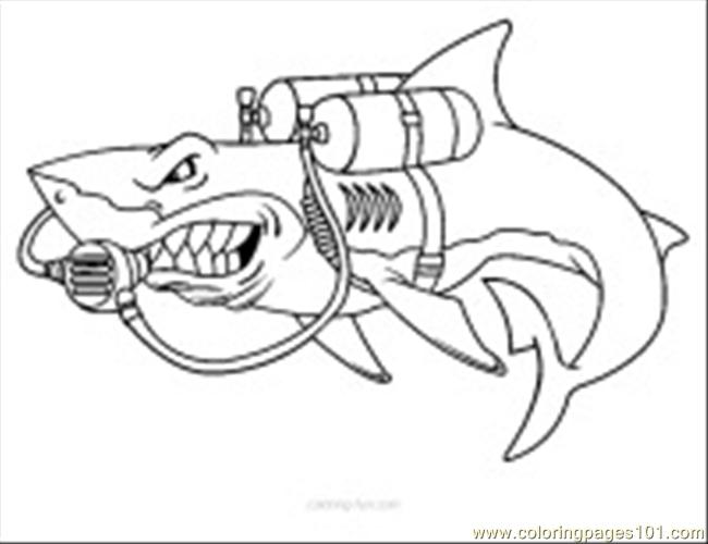 650x500 Scuba Coloring Page
