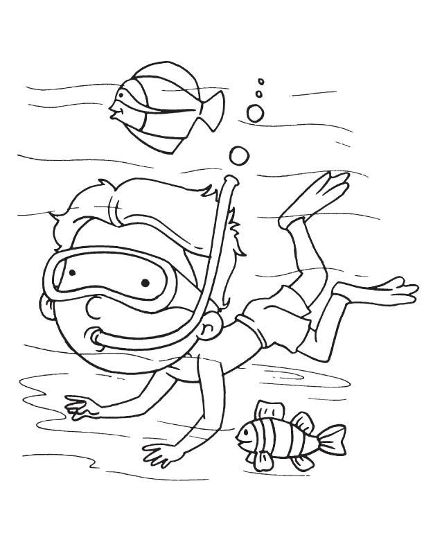 612x792 Sea Diver Coloring Page Download Free Sea Diver Coloring Page