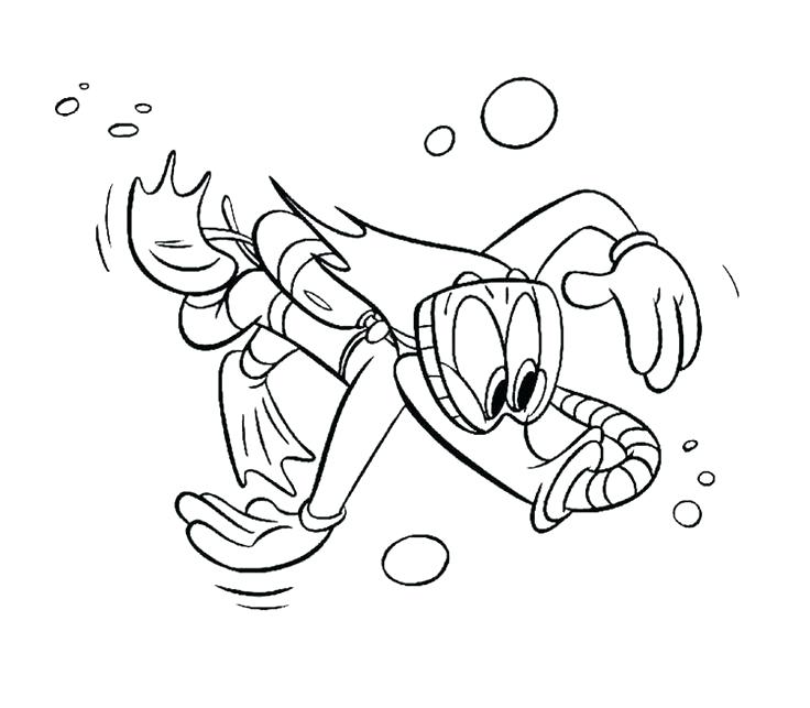 Scuba Diver Coloring Page at GetDrawings | Free download