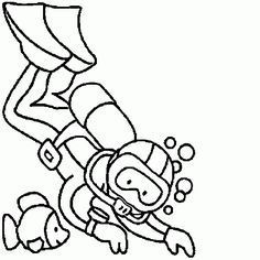 236x236 Scuba Diver Coloring Pages Printable