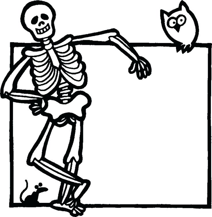 736x752 Halloween Skeleton Coloring Pages Coloring Page Skeletonnd