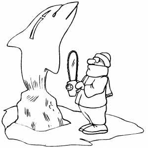 300x300 Ice Dolphin Sculpture Coloring Page