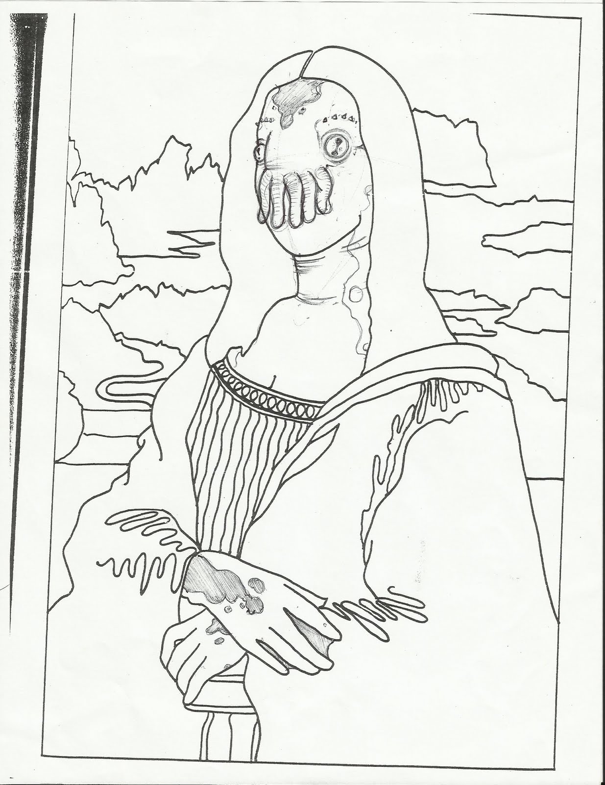 1235x1600 Leonardo Da Vinci Coloring Page