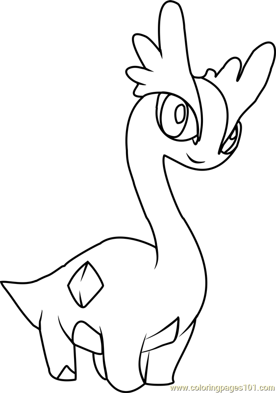 563x800 Amaura Pokemon Coloring Page