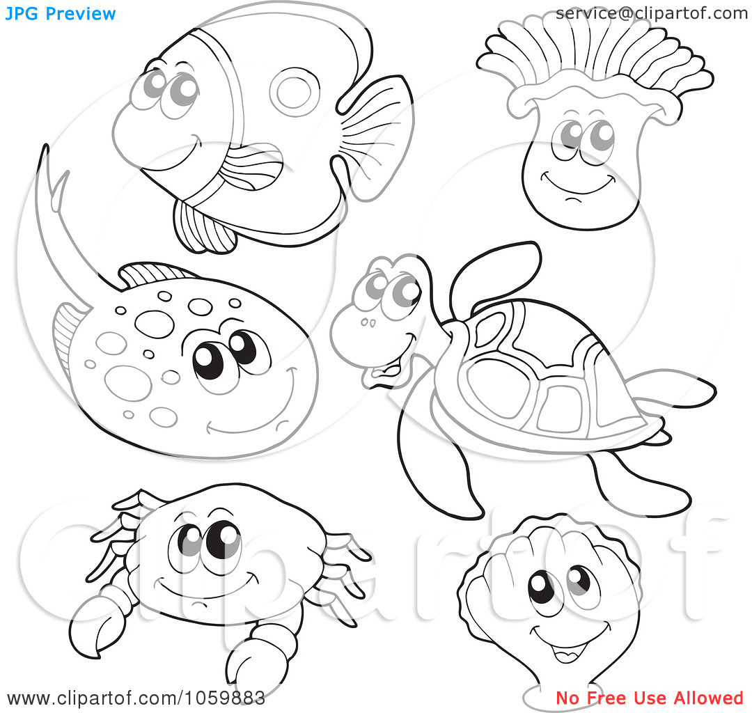 1080x1024 Coloring Sea Anemone Coloring Page