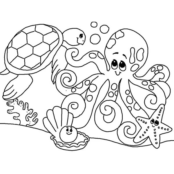 600x600 Coloring Pages Sea Animals Lovely Ocean Animals Coloring Pages