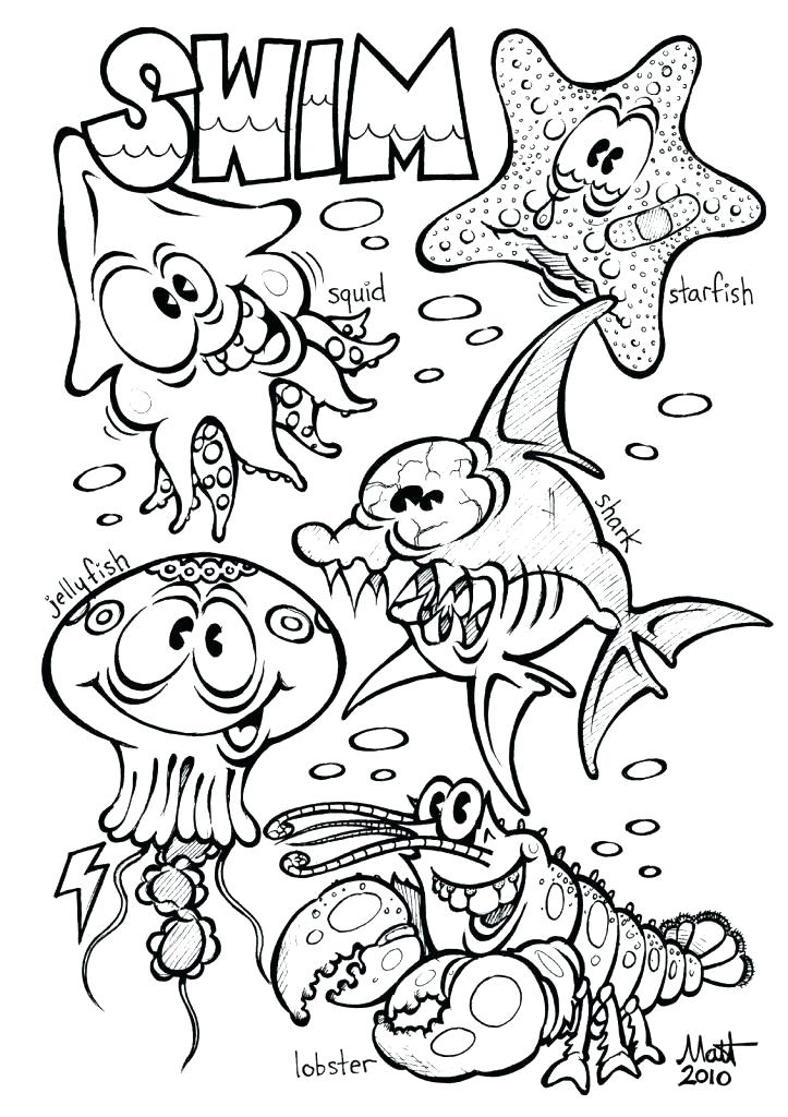 723x1024 Sea Animals Coloring Pages To Print