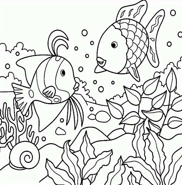 600x610 Sea Coloring Pages Under The Sea Coloring Page Free Flower
