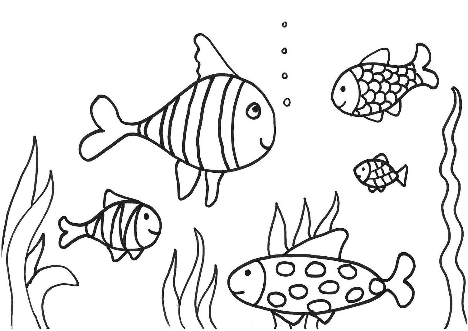 1500x1060 Fish Coloring Page Printable Activity Shelter