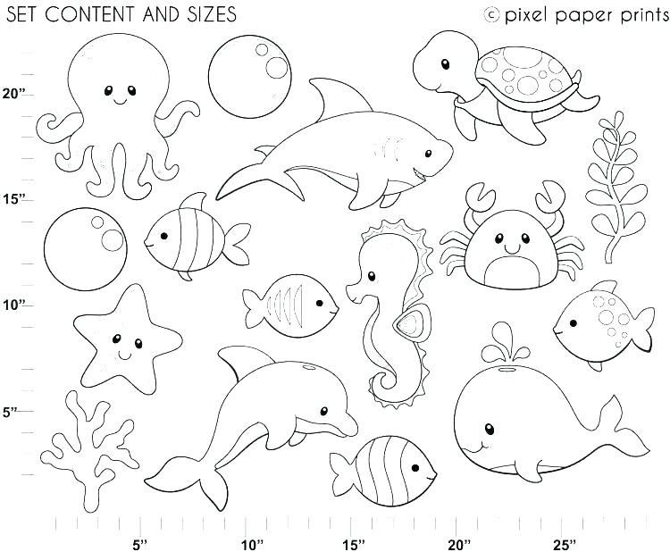 750x618 Ocean Creatures Coloring Pages Ocean Life Coloring Pages Great Sea