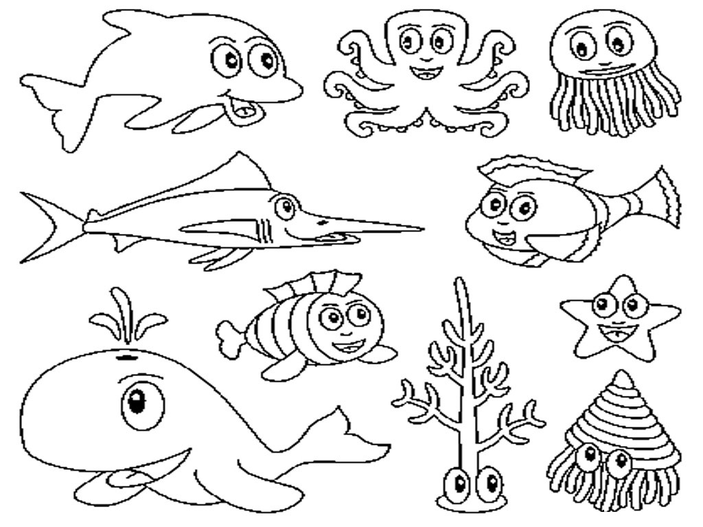 1024x768 Free Printable Ocean Coloring Pages For Kids