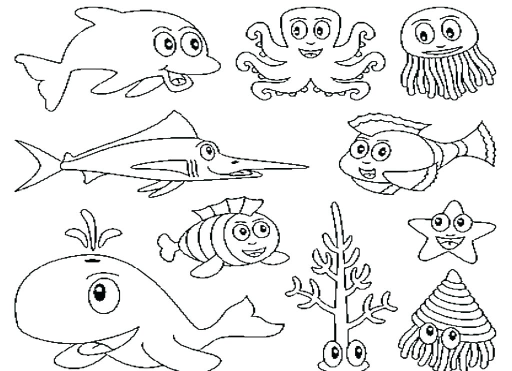 1024x742 Ocean Coloring Pages For Preschool Ocean Life Coloring Pages Best