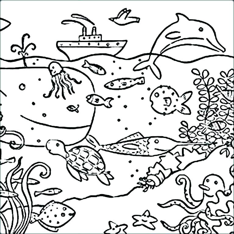 Sea Life Coloring Pages For Preschool at GetDrawings | Free download