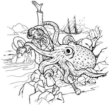 Sea Monster Coloring Pages