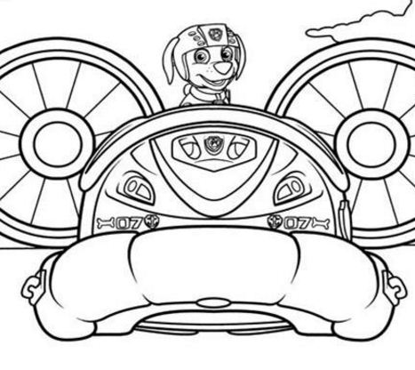 467x416 Flying Pups Coloring Page