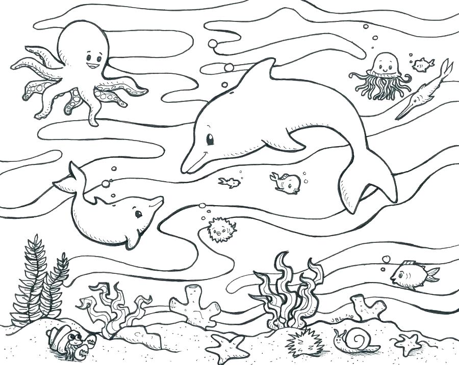 900x717 Ocean Plants Coloring Pages Deep Sea Creature Coloring Pages Kids