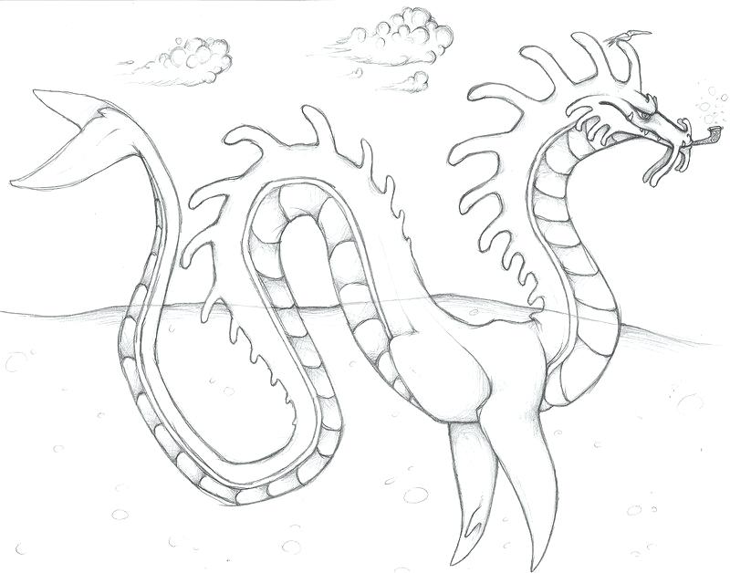 800x628 Sea Serpent Coloring Pages