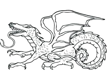 440x330 Sea Serpent Dragon Coloring Page Colouring Pages Snake Water