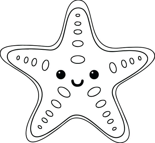 540x500 Starfish Coloring Page Pages Download Free Printable Colouring