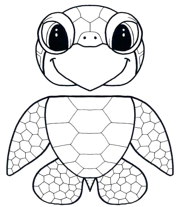 600x680 Sea Turtle Coloring Page