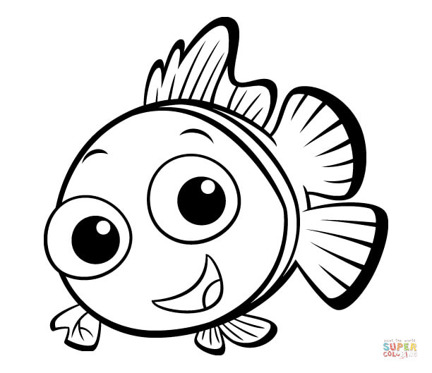 612x529 Fish Coloring Pages Small Fish Coloring Page Free Printable