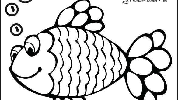 585x329 Fish Coloring Pictures Rainbow Fish Coloring Page Best Photos