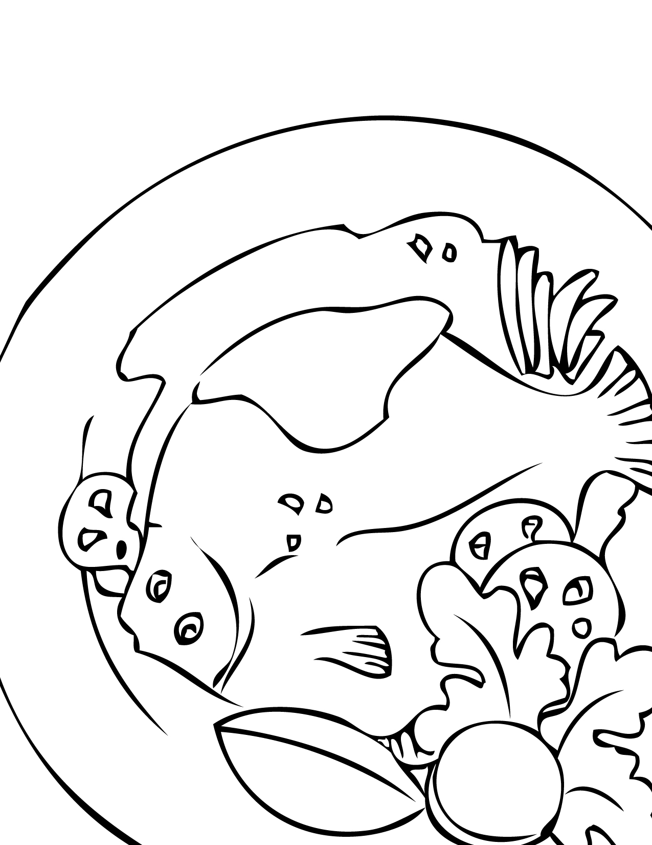 1275x1650 Flatfish Coloring Page