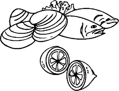 400x306 Seafood Coloring Pages