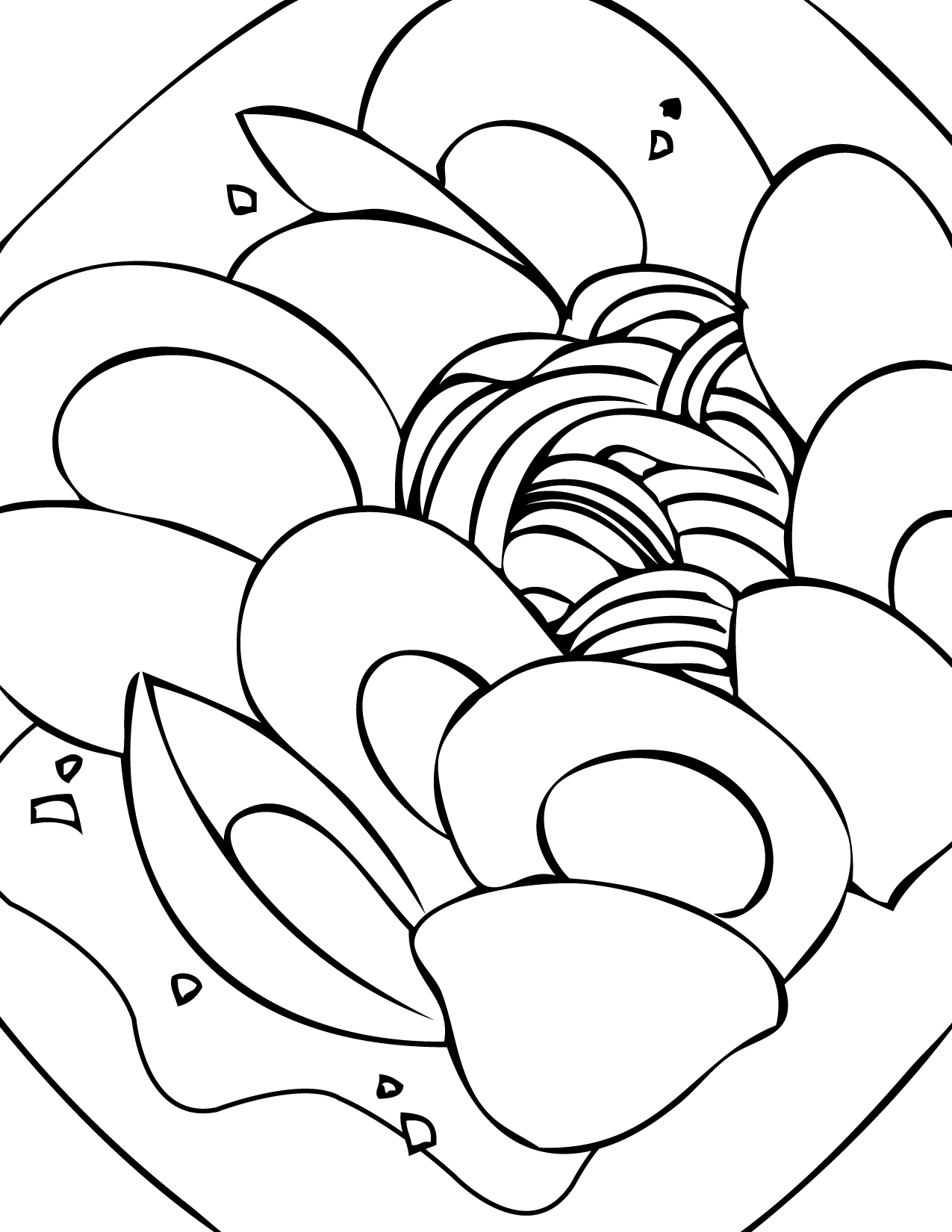 1275x1650 Clams Coloring Page