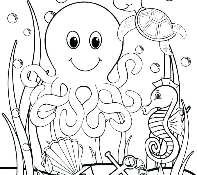 678x600 Under The Sea Coloring Sheet Sea Shell Coloring Page Under Sea