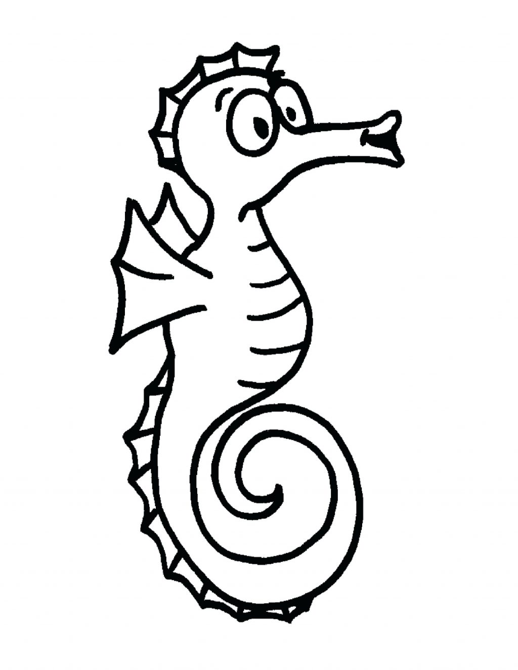 Seahorse Coloring Page at GetDrawings | Free download