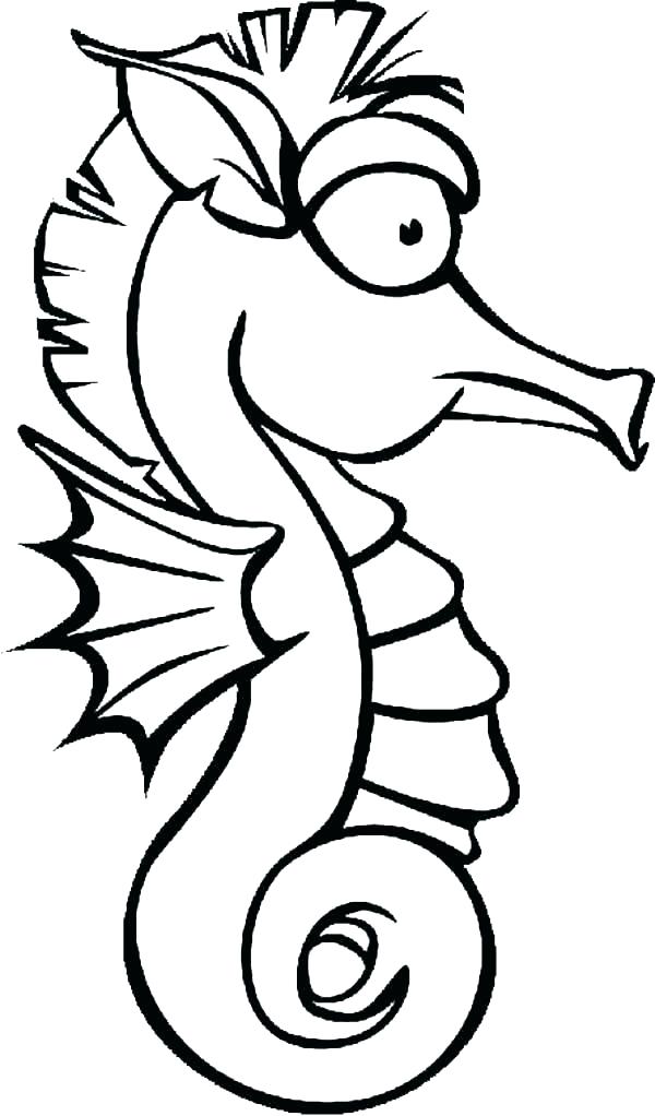 600x1022 Seahorse Coloring Pictures Sea Horse Coloring Page Seahorse