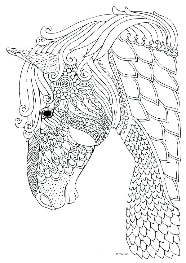 600x849 Coloring Page Of A Horse S Cartoon Seahorse Coloring Pages