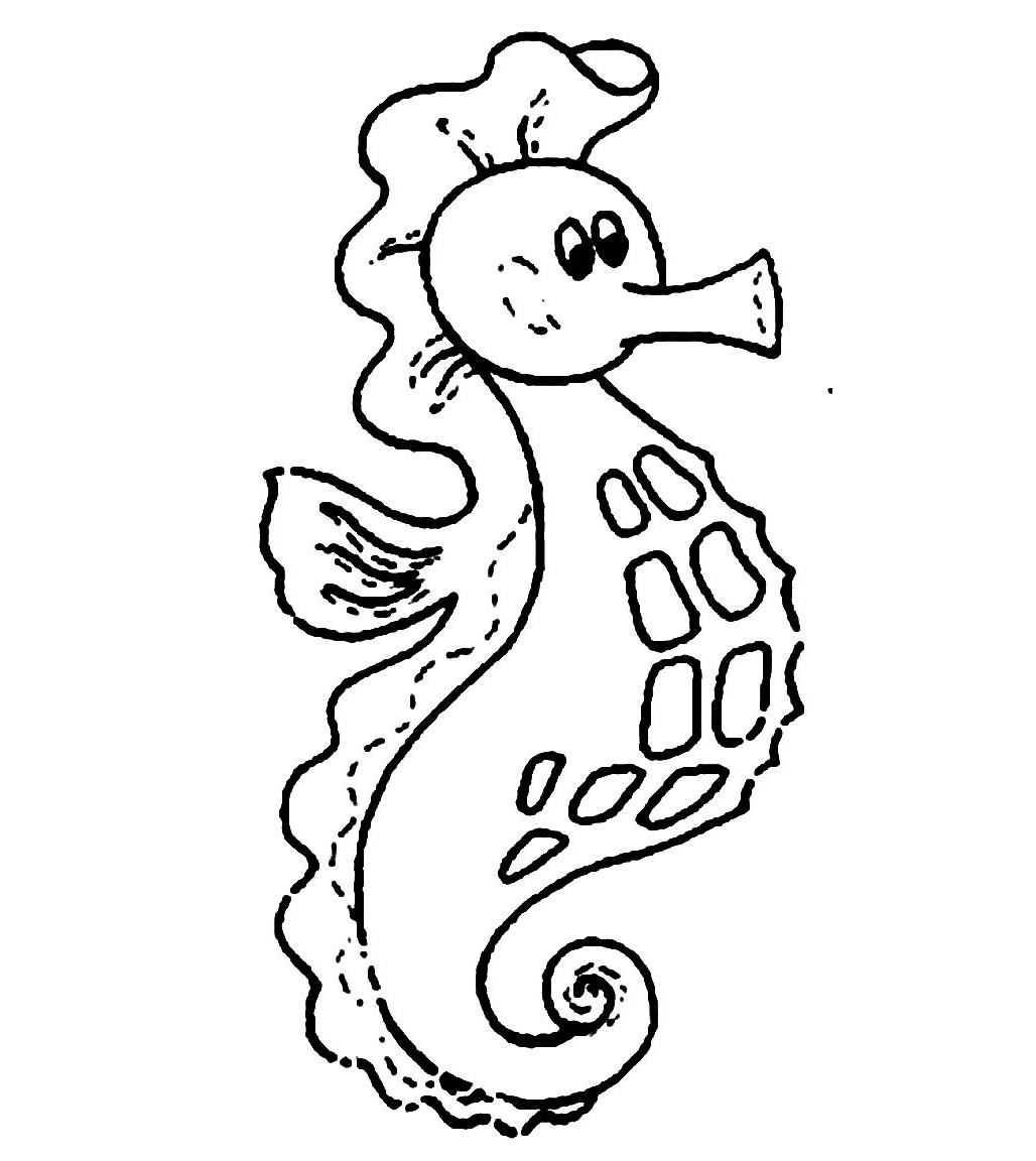 1028x1152 Free Printable Seahorse Coloring Pages For Kids