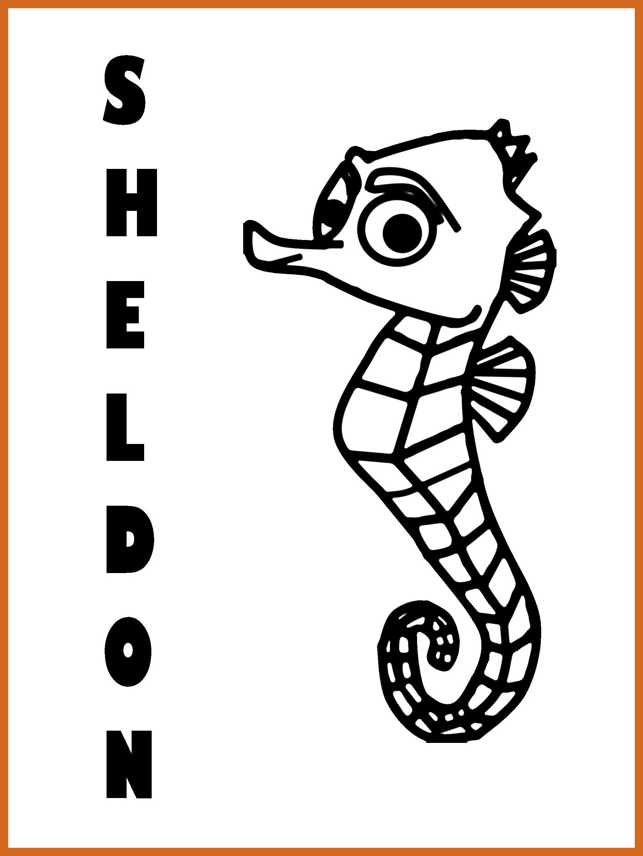 2052x2732 Free Seahorse Coloring Pages