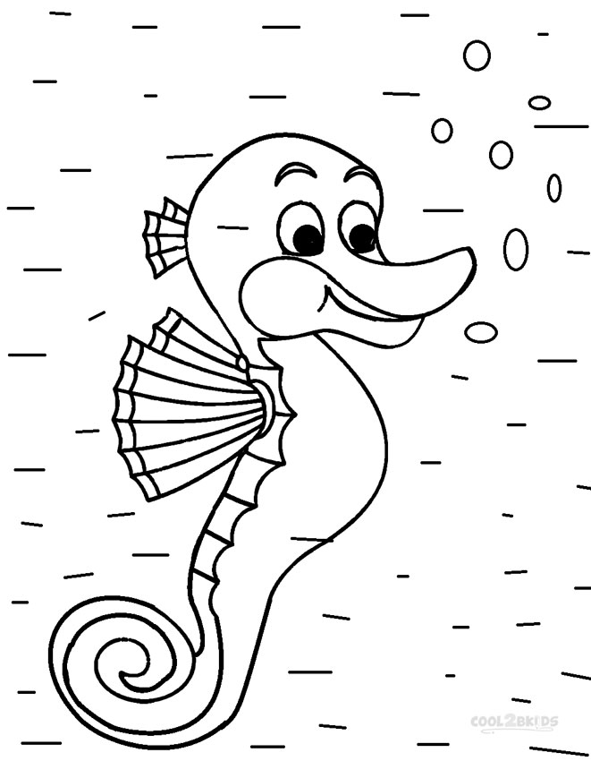 661x850 Printable Seahorse Coloring Pages For Kids
