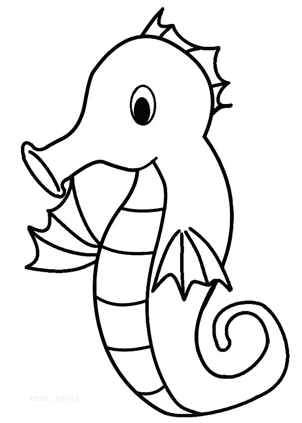 607x850 Printable Seahorse Coloring Pages For Kids Seahorse
