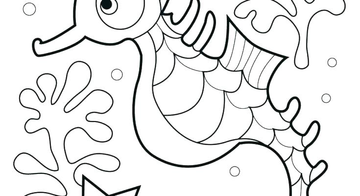 735x400 Mister Seahorse Coloring Page
