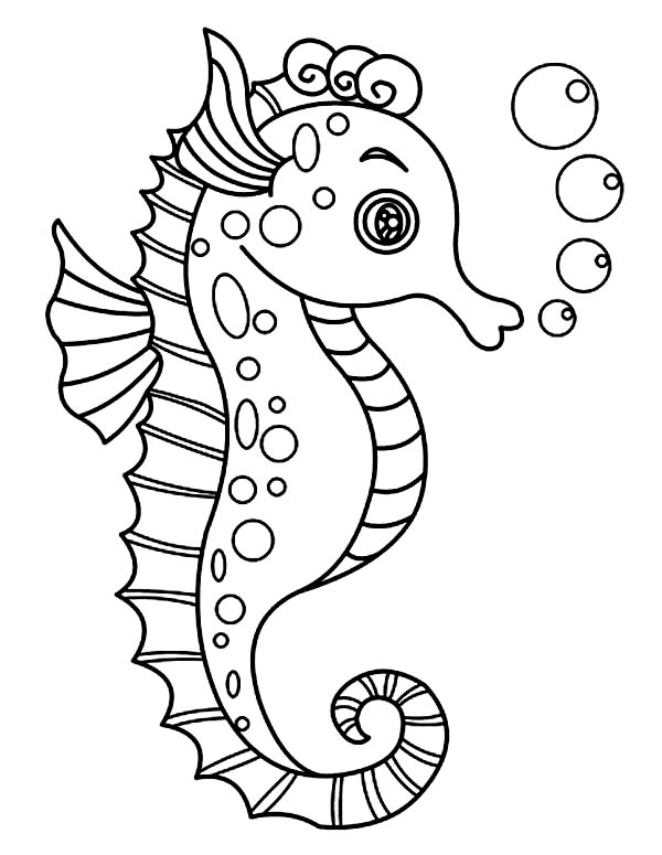 600x775 Seahorse Pictures To Color Seahorse Coloring Pages Color Bros