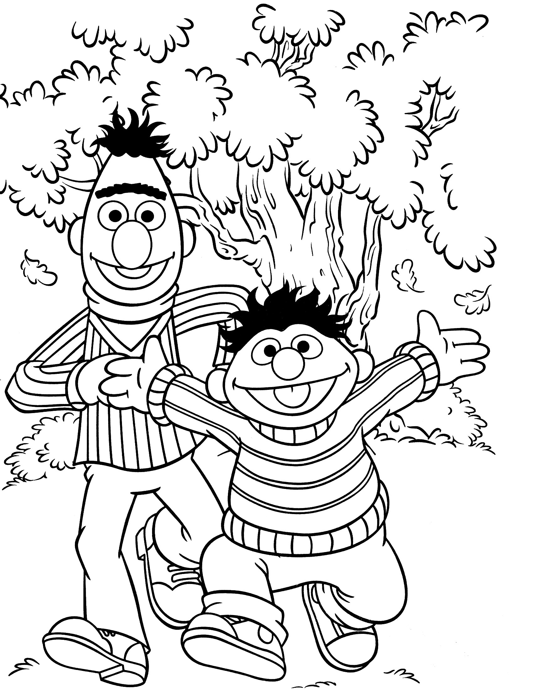 1700x2200 Security Sesame Street Coloring Sheets Characters Pages
