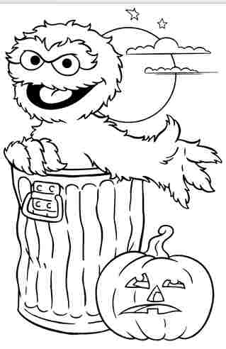 319x492 Sesame Street Halloween Coloring Pages